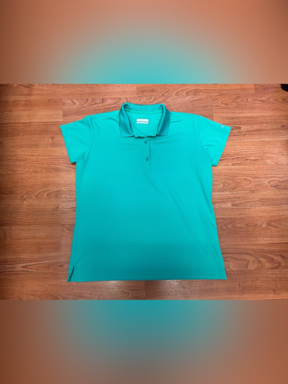 Women’s Columbia PFG Mint Color Quart Valley Polo fishing outdoor lightweight XL